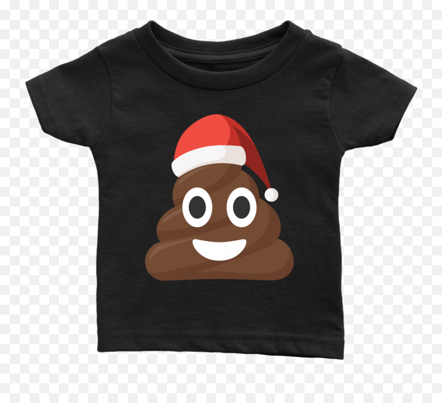 Funny Christmas Poop Emoji Santa Hat Shirts U2013 Customizedclothing - Daughter Of Truck Driver Shirt Pvg,Christmas Baseball Emojis