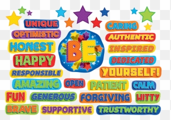 Colorful Words Bulletin Board Set - Language Emoji,Emojis Bulletin Board