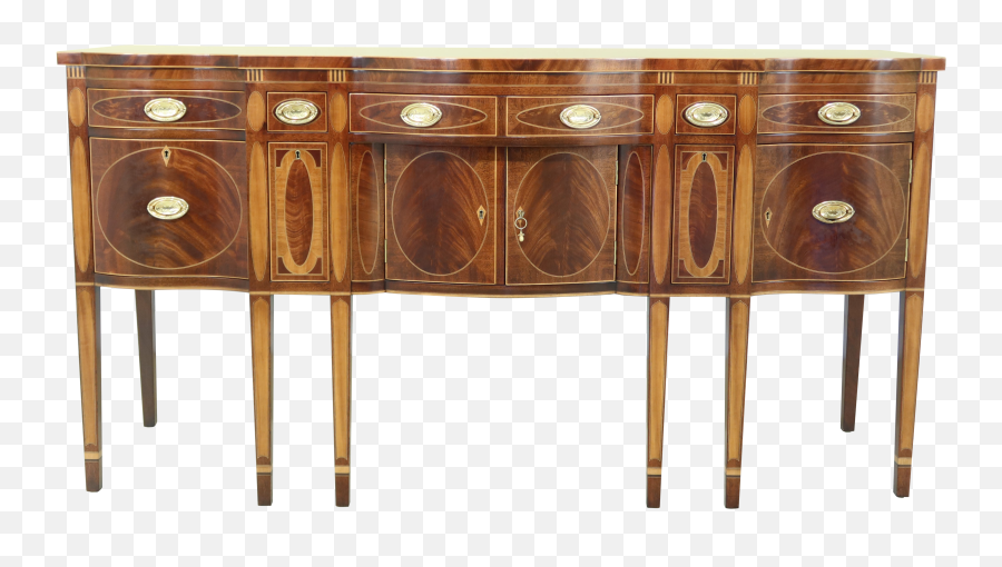 Kindel Winterthur Collection Inlaid Mahogany Sideboard - Drawer Pull Emoji,Emojis Judgmental