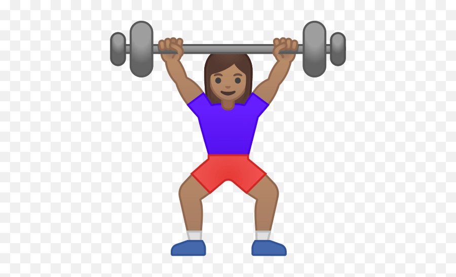 U200d Woman Lifting Weights Emoji With Medium Skin Tone,Emoticon Fuerza Whatsapp.png