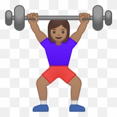 U200d Woman Lifting Weights Emoji With Medium Skin Tone,Emoticon Fuerza Whatsapp.png