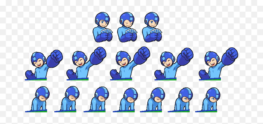 Rockman Poker Mega Man Sprite Sheet Mega Man Rockman Emoji,Human Sprite Sheet Emotion