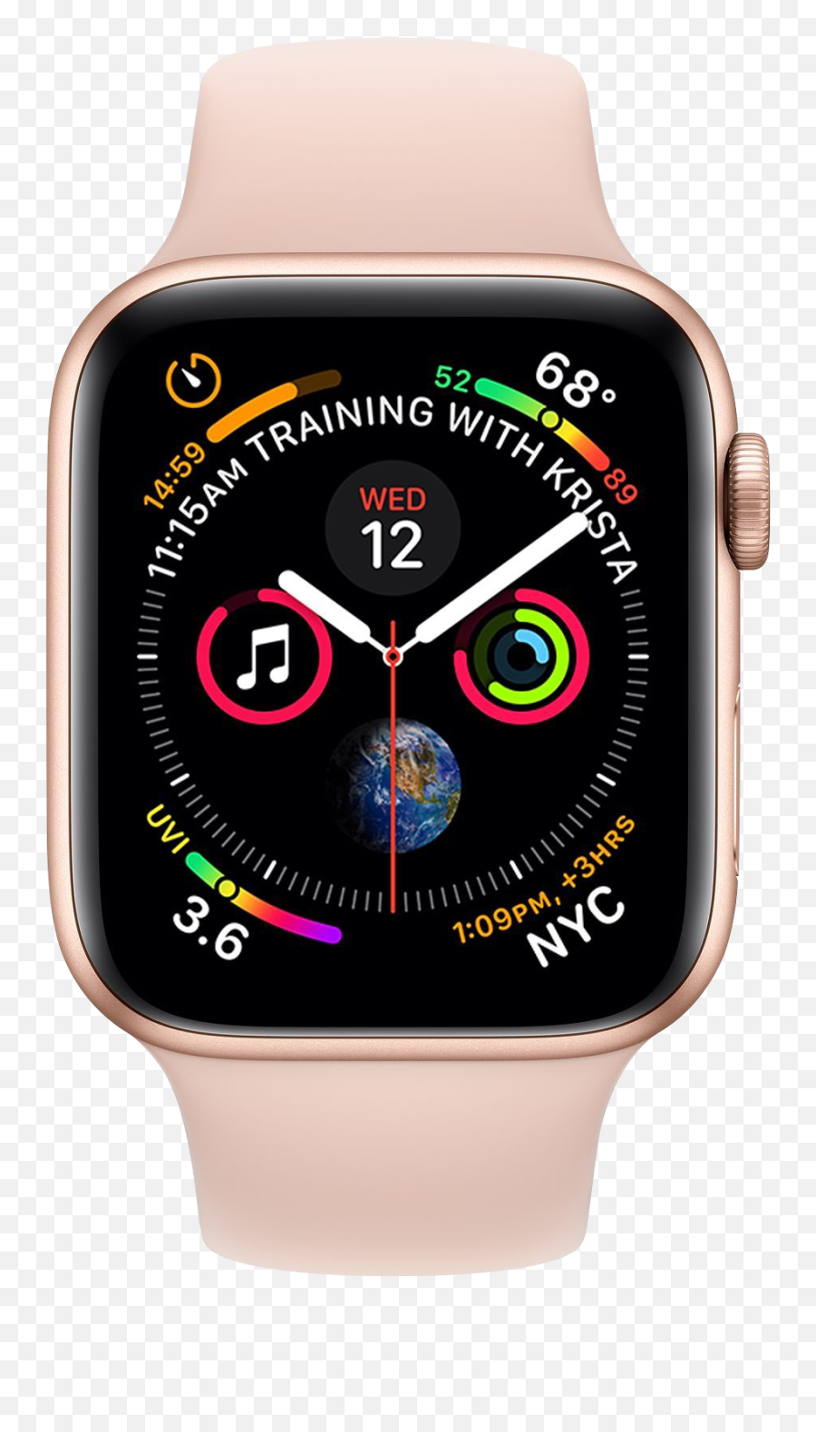 Tech Talk With Roxie Nafousi - Apple Watch Series 5 40mm Gold Aluminum Sport Band Emoji,Toothbrush Emoji