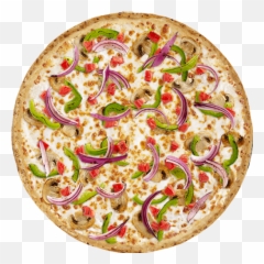 Download Vegetarian Pizza - Vegetarian Pizza Top View Full Vegetarian Pizza Top View Emoji,Veggie Emoji