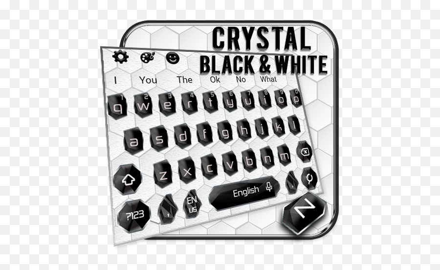 Sms Hexagon Black U0026 White Keyboard Theme Apk 10001002 Emoji,Awe Emoji Text