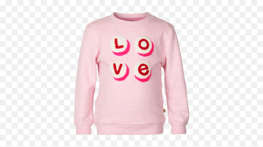 Pink Sweatshirt With Artwork For Girls Le Big Emoji,Ruby Emoji