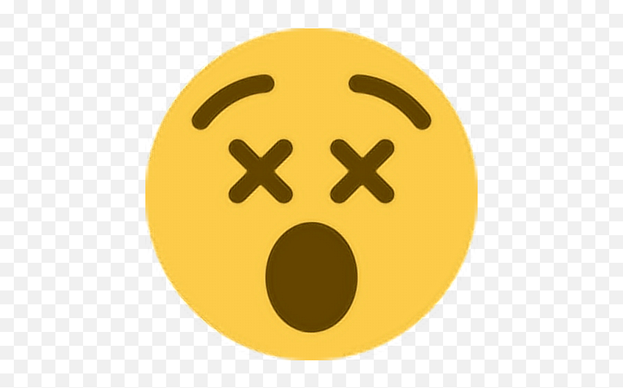 Dead Shock Emoji Emoticon Face Sticker - Dizzy Face Emoji,Emoticon Face