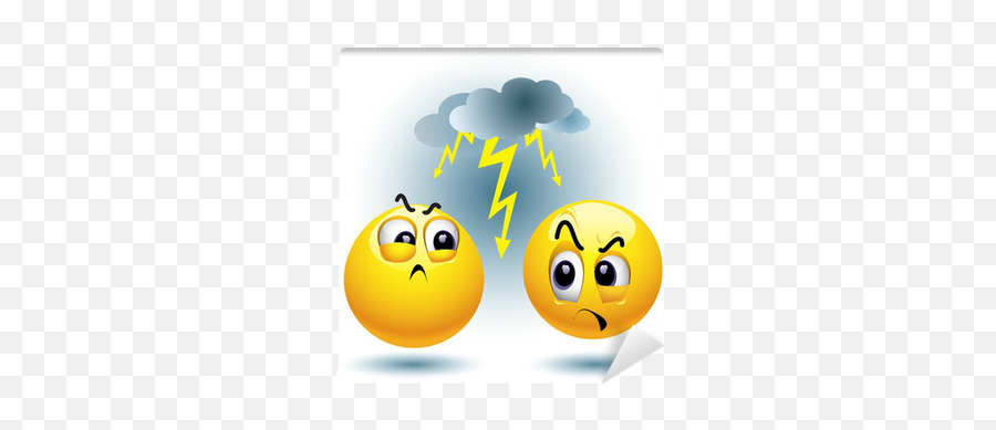 Smiley Ball Hate Another Smiley Ball Wall Mural U2022 Pixers - We Live To Change Tormenta Emogis Emoji,Ball Emoticon