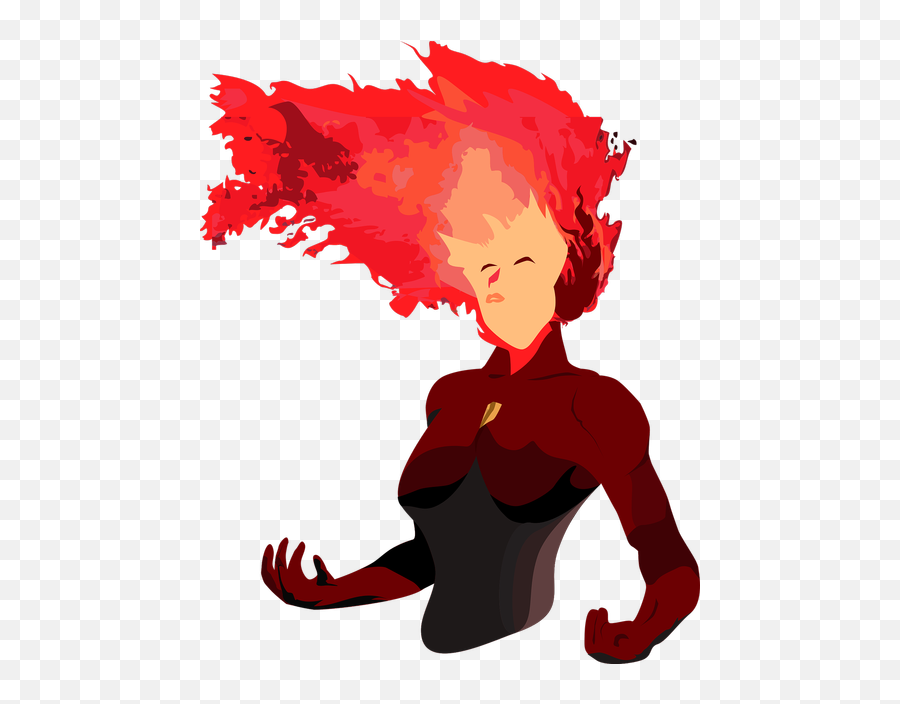 Svg File Search Download - Cartoon Woman On Fire Hair Emoji,Red Dress Lady Emoji