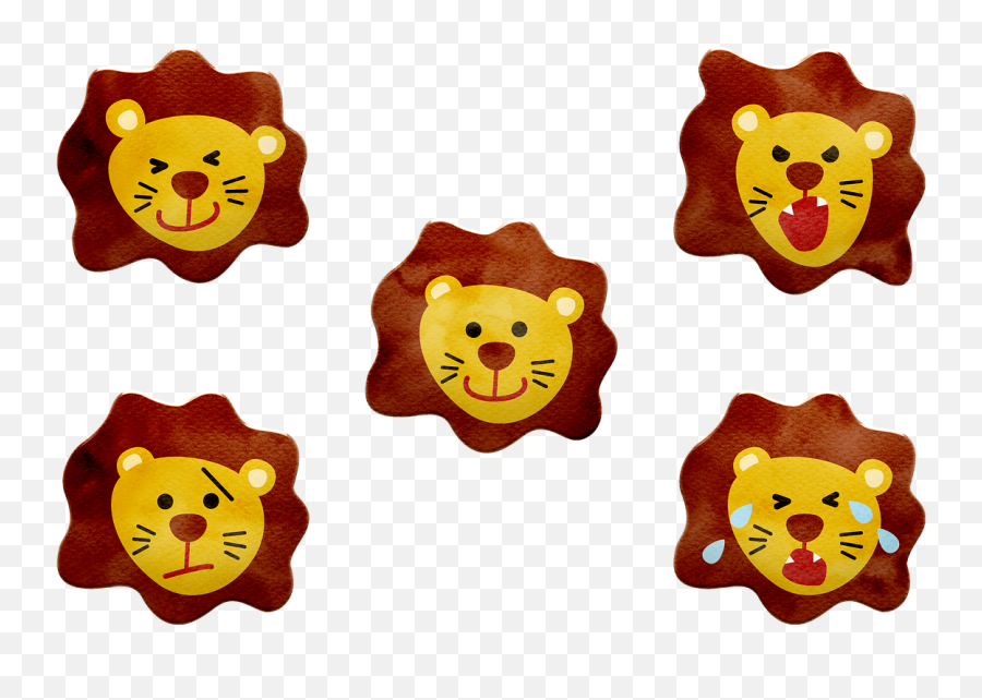 Lion Head Animal - Happy Emoji,Zoo Of Emotions