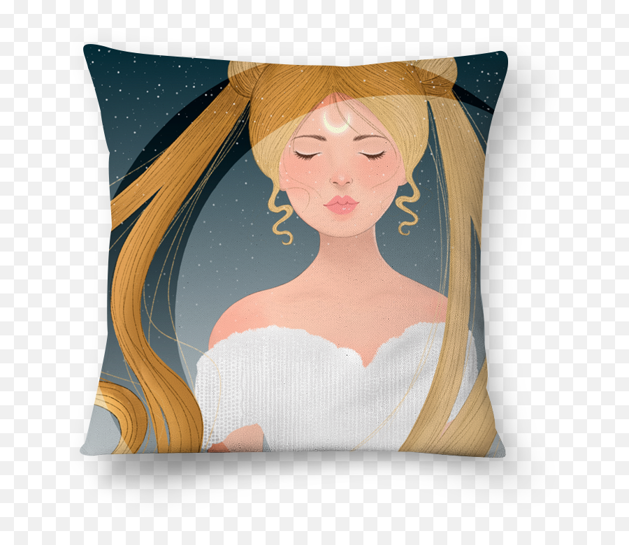 Almofada Moon Girl De Tatiana Gomes - Decorative Emoji,Moon Emoji Pillows