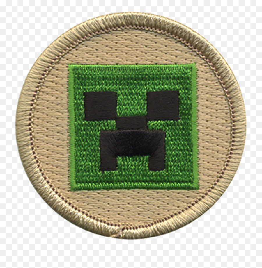 Pixel Cube Monster Patrol Patch - Solid Emoji,Creeper Face Emoticon