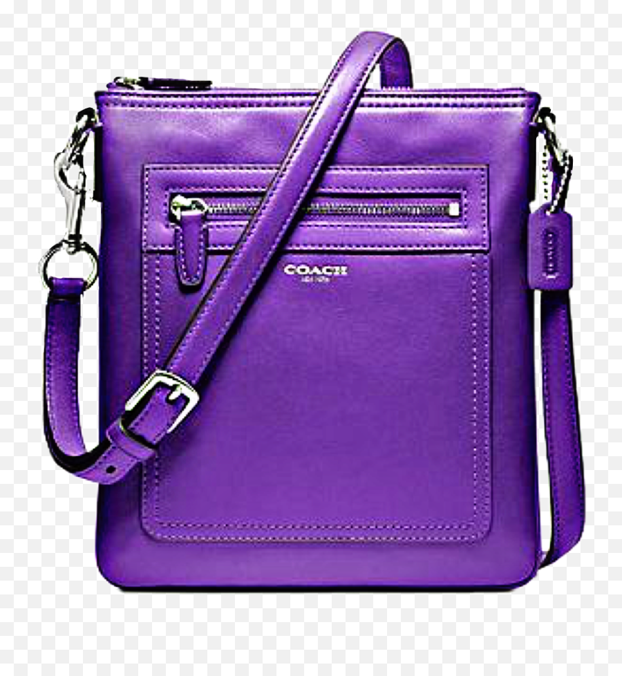 Purple Purse Handbag Sticker - Purple Leather Crossbody Coach Purse Emoji,Emoji Crossbody