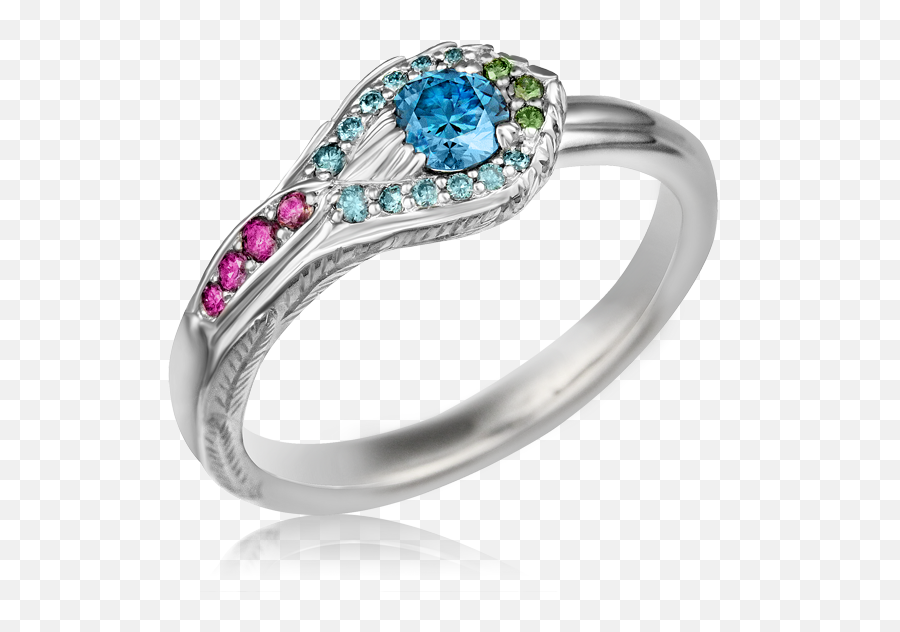 Peacock Engagement Ring - Wedding Ring Emoji,Man Engagement Ring Woman Emoji
