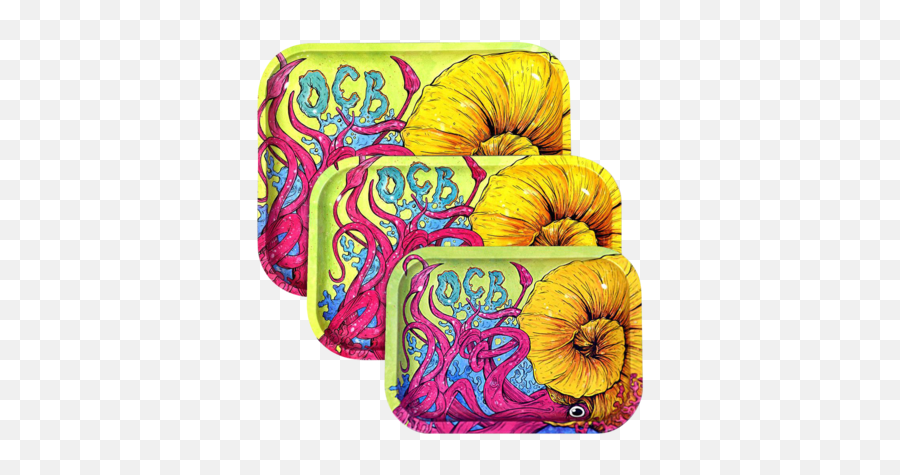 Ocb Cephalopod Rolling Tray - Hookah Emoji,Thicc Thinking Emoji