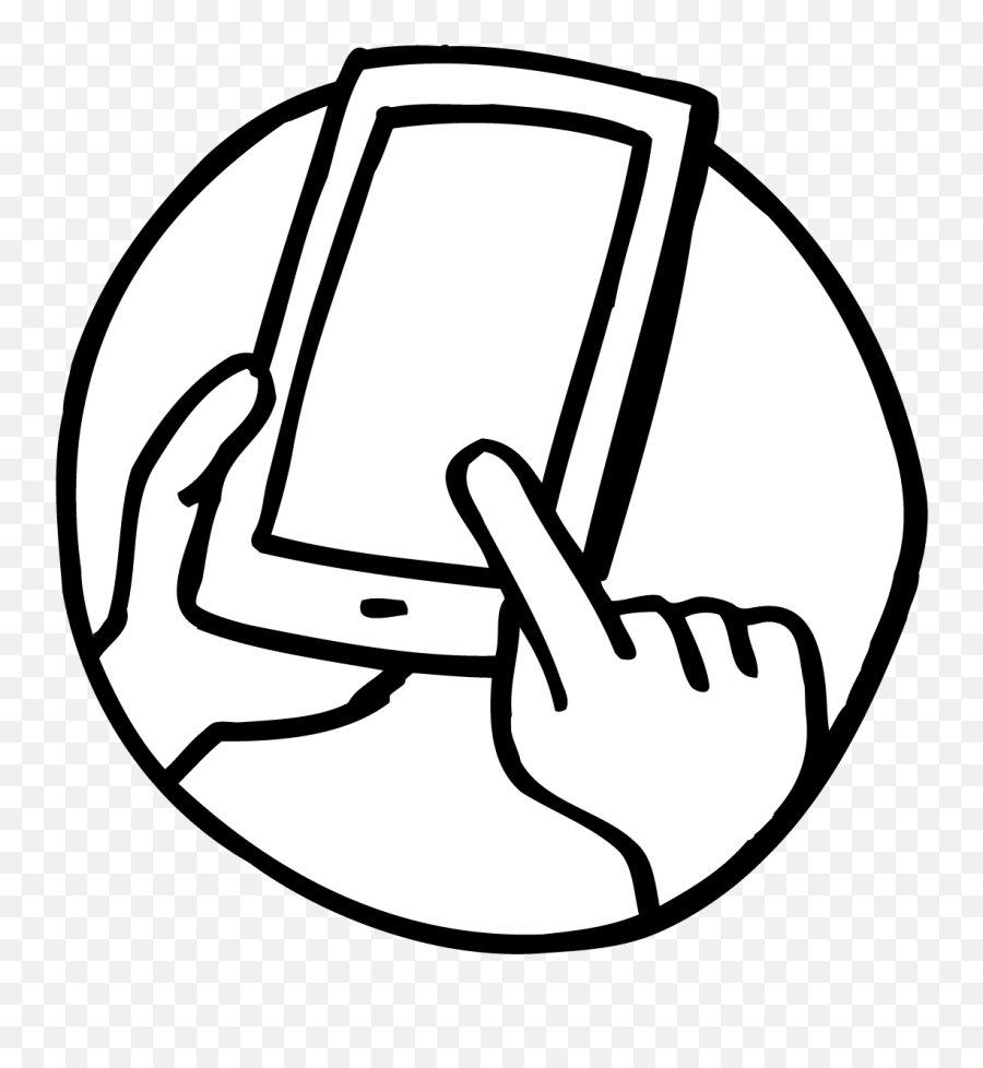 Clipart Telephone Draw Clipart - Using Cellphone Drawing Easy Emoji,Emojis Drawline
