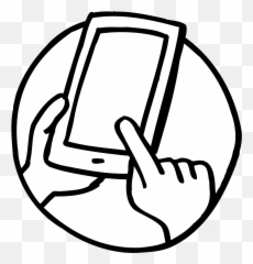Clipart Telephone Draw Clipart - Using Cellphone Drawing Easy Emoji,Emojis Drawline