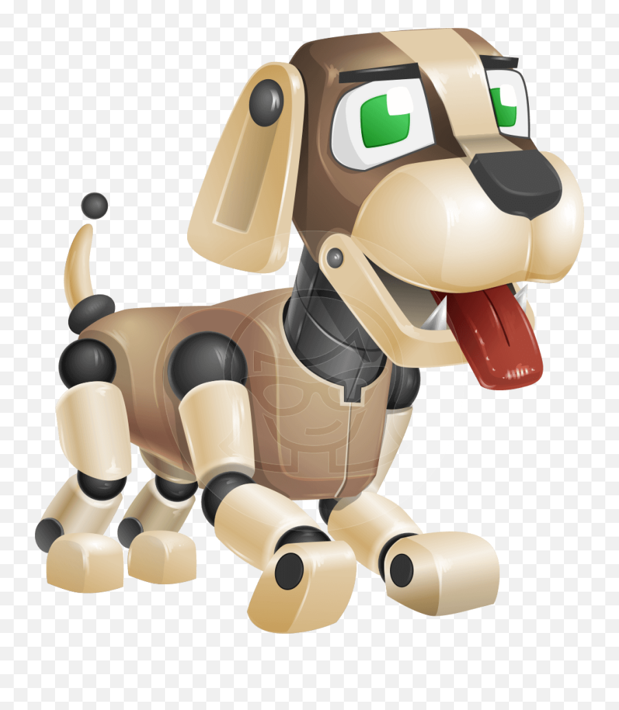 Futuristic Robot Dog Cartoon Vector - Transparent Robot Dog Clipart Emoji,Shows Emotion Robot Pet