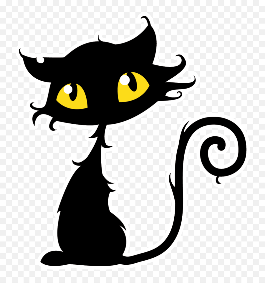 Clip Art Black Cat Halloween - Halloween Cat Png Emoji,Black Cat Emoticon Deviantart