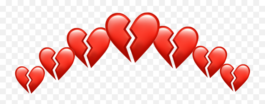 Broken Brokenheart Heart Hearts Crown Tumblr Red Heartr - Transparent Broken Heart Emoji,Transparent Emojis Tumblr