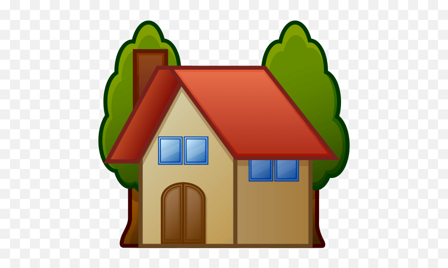 House With Garden - Transparent Background House Emoji,Garden Emoji