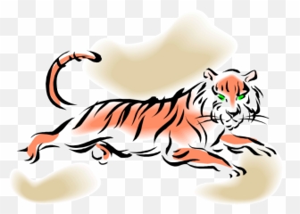 Tiger Cartoon Laying Down Clipart - Tiger Laying Down Emoji,Lying Down Emoji