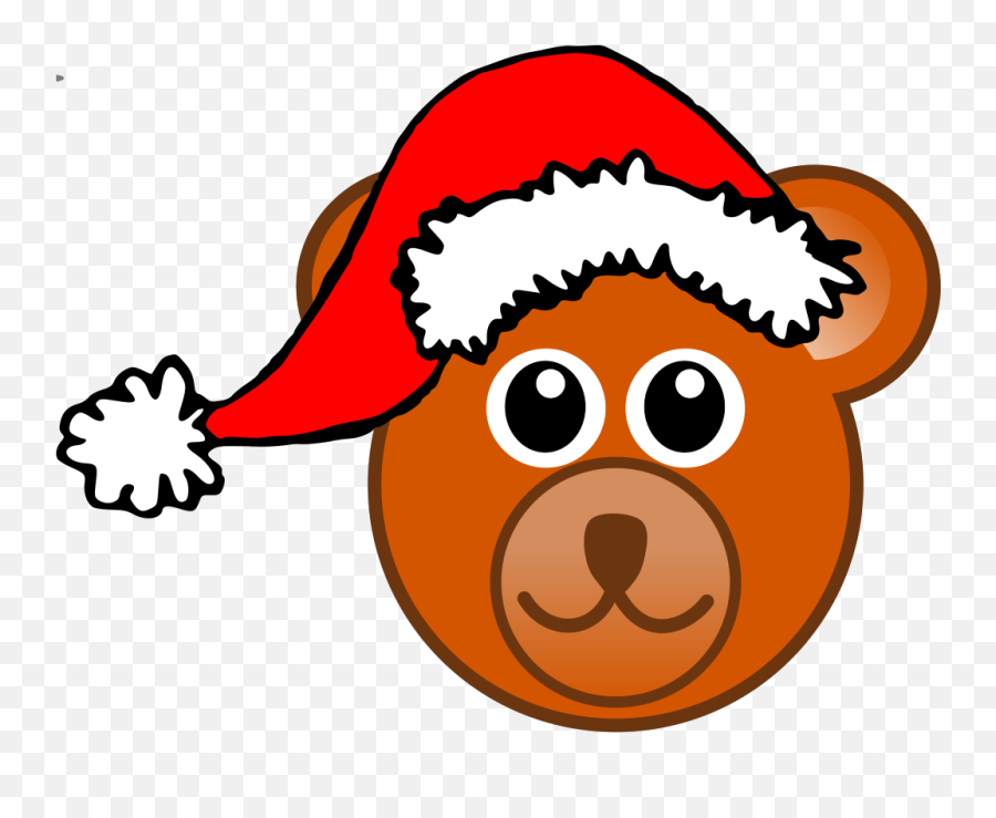 Santa Bear Png Svg Clip Art For Web - Download Clip Art Christmas Bear Clip Art Black And White Emoji,Bear Emoji Clipart