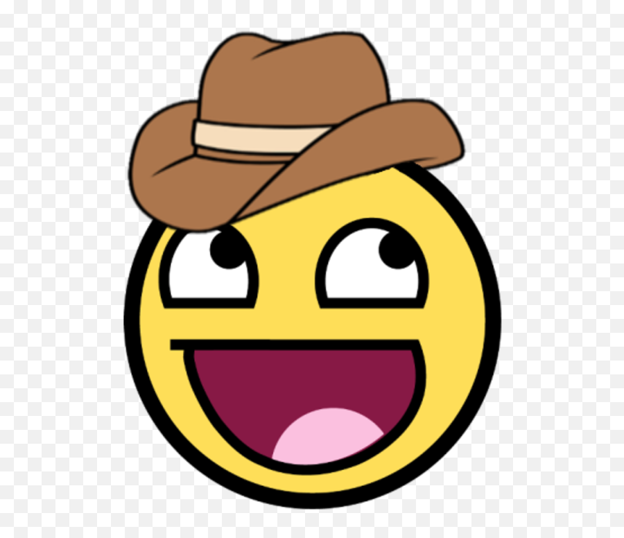 Awesome Cowboy Smiley Him Rip - Yt Hathoda Emoji,Cowboy Emoticon