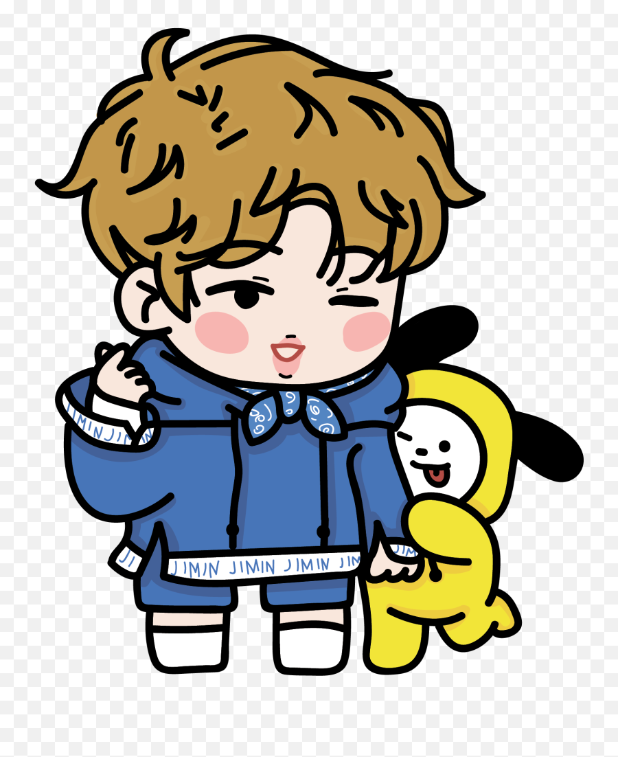 Jimin Chibi Bts Fanart Image By Roni Pool - Chibi Bts Coloring Page Jimin Emoji,Jumin Emojis Gif