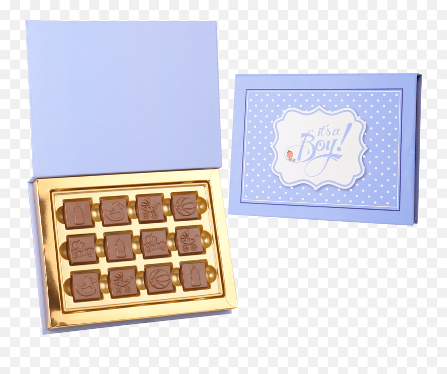 Gracious Itu0027s A Boy Bar 8 Pcs 1 Bar In Customized Belgian - Bonbon Emoji,Emoji Valentine Chocolate Box