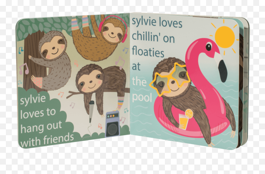Sylvie The Sloth Board Book - Flightless Bird Emoji,Sloth Emoticon Facebook
