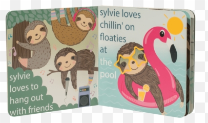 Sylvie The Sloth Board Book - Flightless Bird Emoji,Sloth Emoticon Facebook