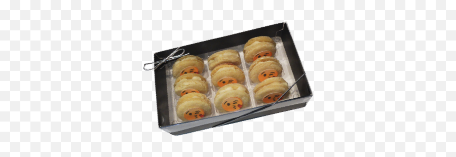 Appetizer Sandwich Cookies With Kiss - Confectionery Emoji,Two Cheistmas Emojis Kissing Images