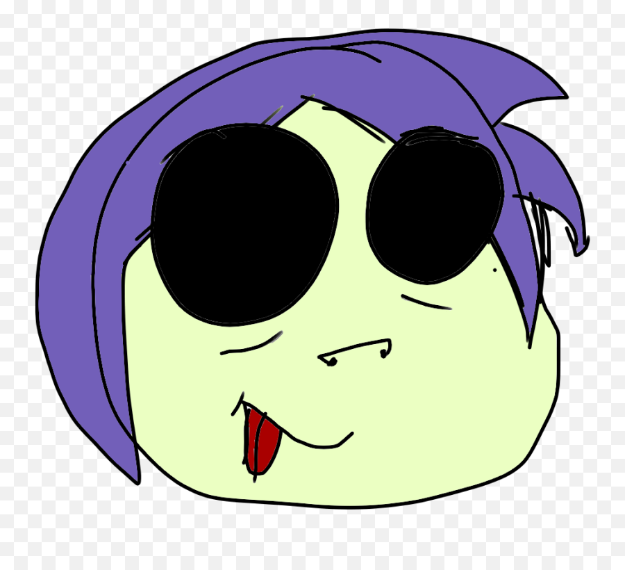 Download Hd Badly Drawn 2 - D From Gorillaz Sad Emoticon Escudo Del Colegio Maria Auxiliadora Emoji,Emoticon 2