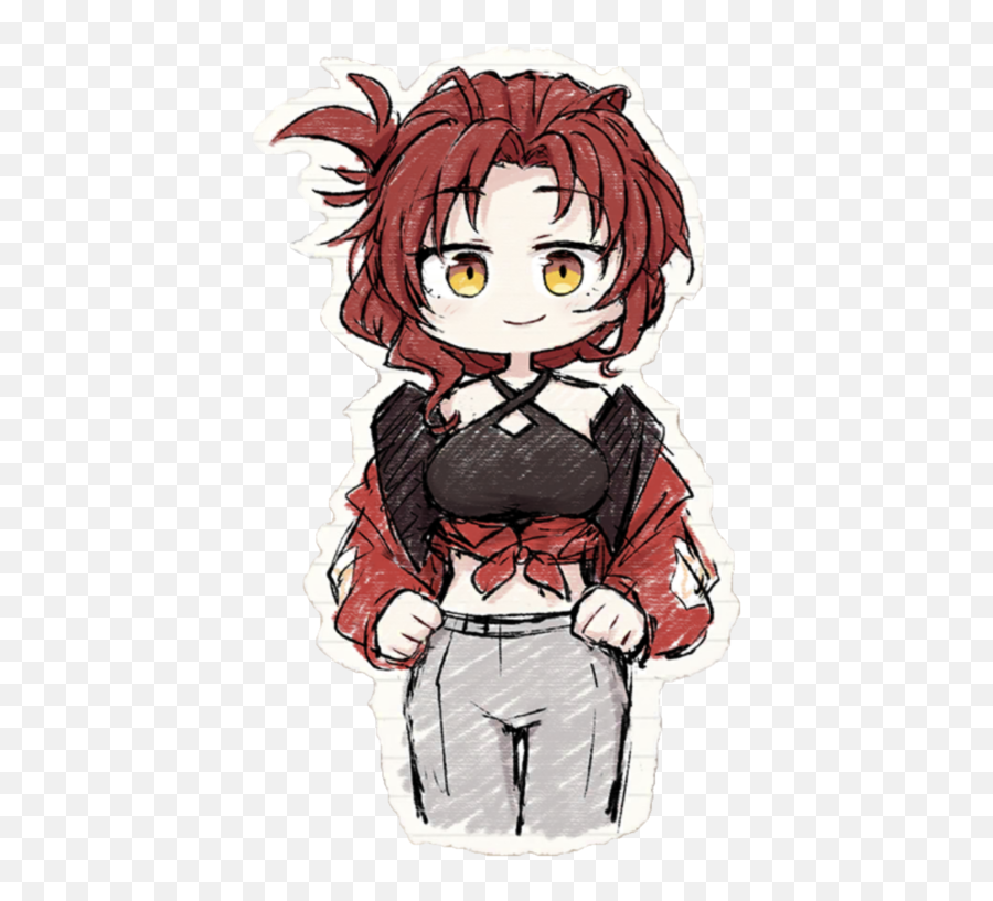 Cleaned Up Pngs Of Characters From Valkyrieu0027s Cafeteria Emoji,Emoji Girl With Red Hair With Thumbs Up