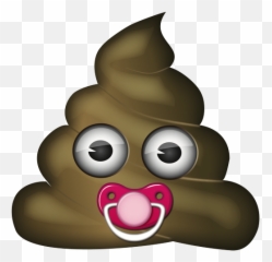 Emoji - Poop Emoji With Heart Eyes,Pacifier Emoji