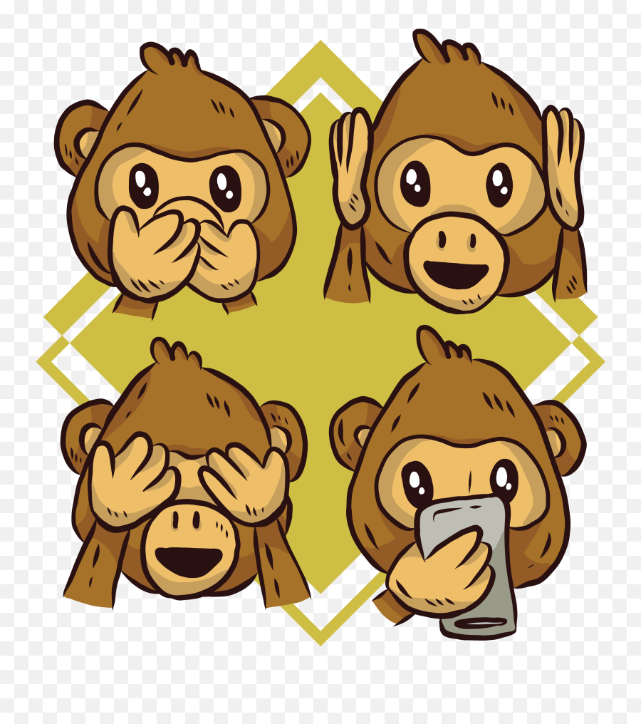 Emotionale Affen - Happy Emoji,Emoji Affen
