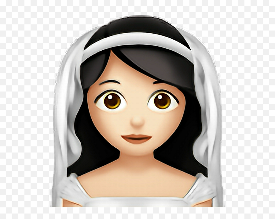 Bride Veil Emoji Emoticon Sticker By Jimawariart - Bride Emoji Png,Emojis De Iphone