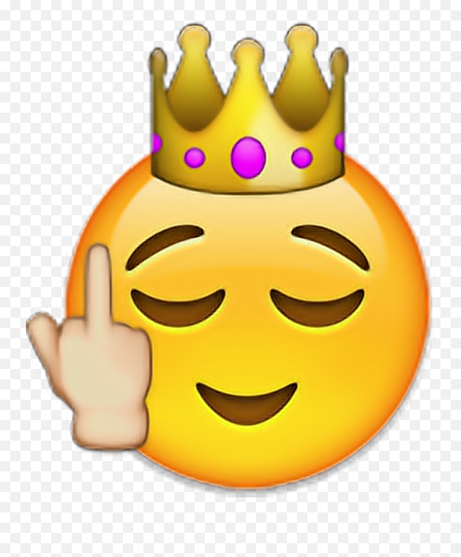 Fuckyou Sticker - Emoji Iphone,Crown Emoji