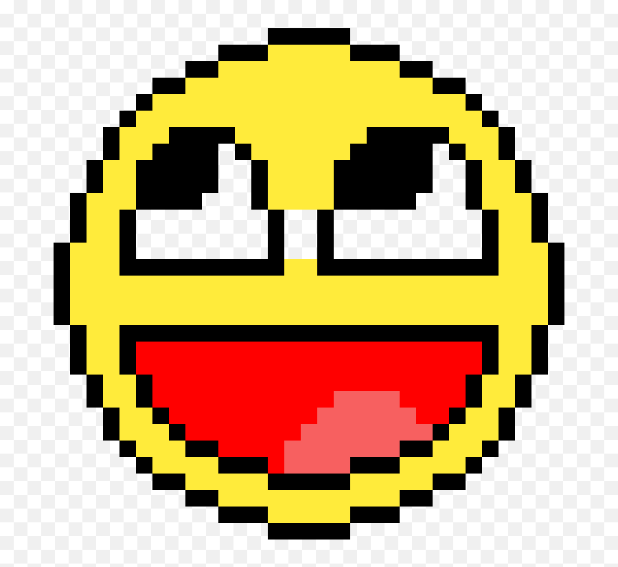Pixilart - Smiley By Anonymous Awesome Face Pixel Art Emoji,Edit Emoticon