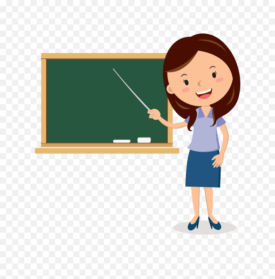 Teacher Cartoon Blackboard - Cartoon Transparent Background Teacher Clipart Emoji,Teacher Emoji