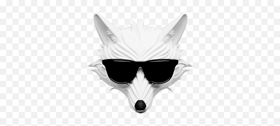 Sticker - Arctic Fox With Glasses Emoji,Fox Emojis