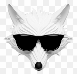 Sticker - Arctic Fox With Glasses Emoji,Fox Emojis