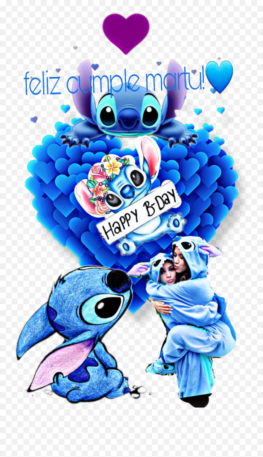 Feliz Cumple Martu Sticker By Catalinagranieri1 - Cumple Stitch Feliz Cumpleaños Emoji,Feliz Cumpleanos Emoji