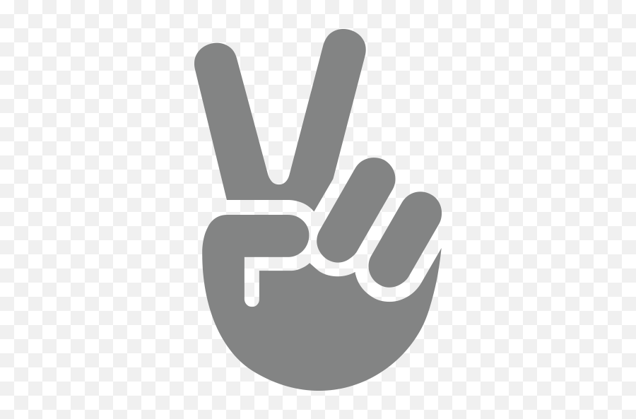 Victory Hand - Victory Hand Emoji Black,Peace Sign Emoji