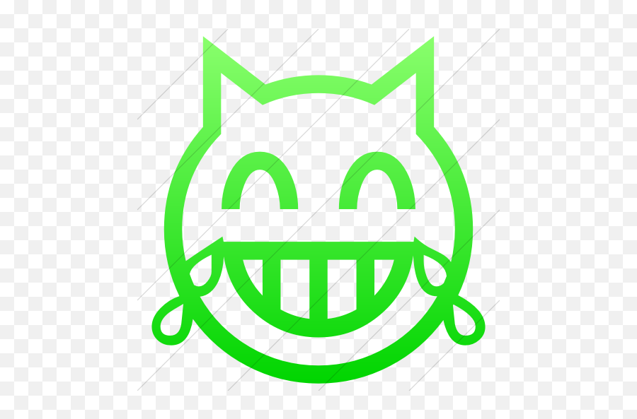 Iconsetc Simple Ios Neon Green Gradient Classic Emoticons - Emoji Domain,Emoticon Tears Of Happiness