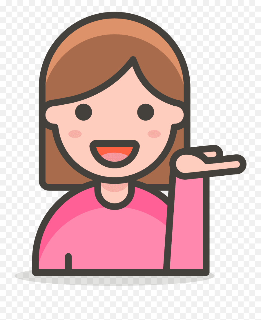 Woman Tipping Hand Emoji Clipart Free Download Transparent - Icono Cocinera Png,Woman Emoji