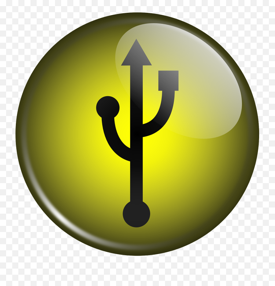 Usb Button Glossy - Free Vector Graphic On Pixabay Png Usb Icon Emoji,Filmstrip Unicode Emoticon