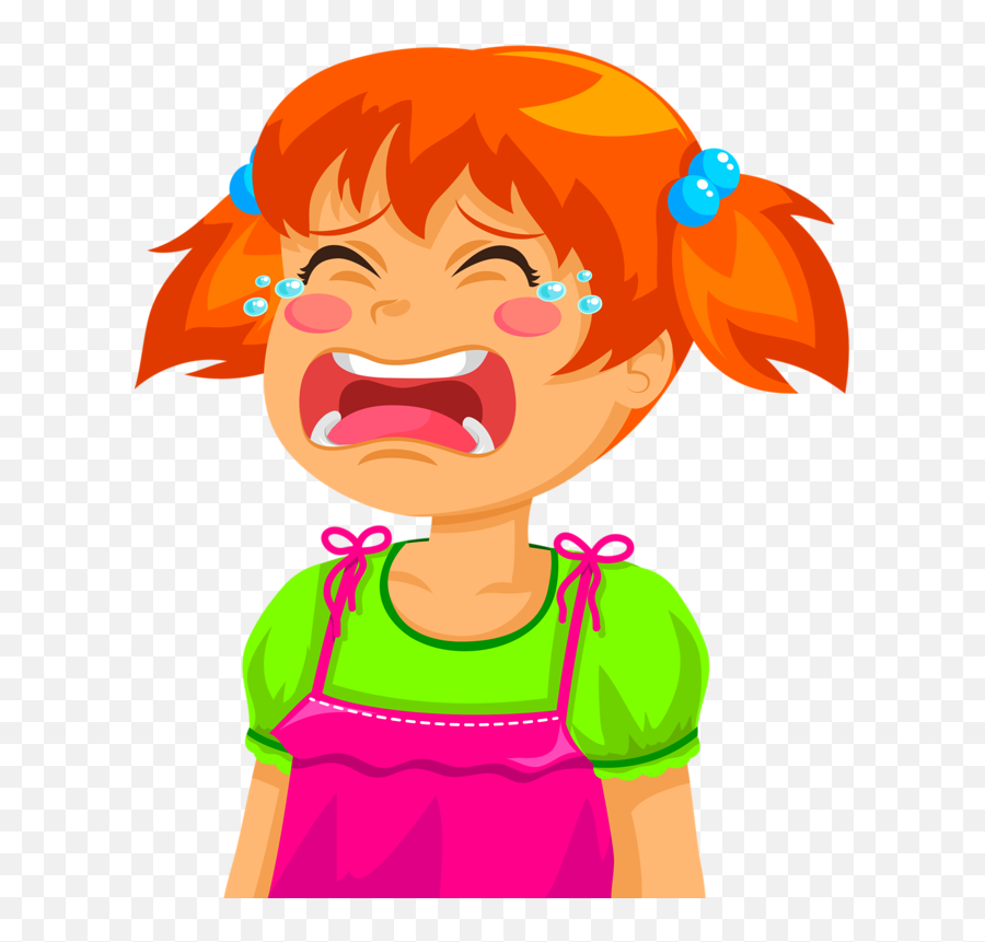 Crying Clipart Toddler - Crying Girl Cartoon Png Transparent Crying Kid Cartoon Png Emoji,Crying Jordan Emoji