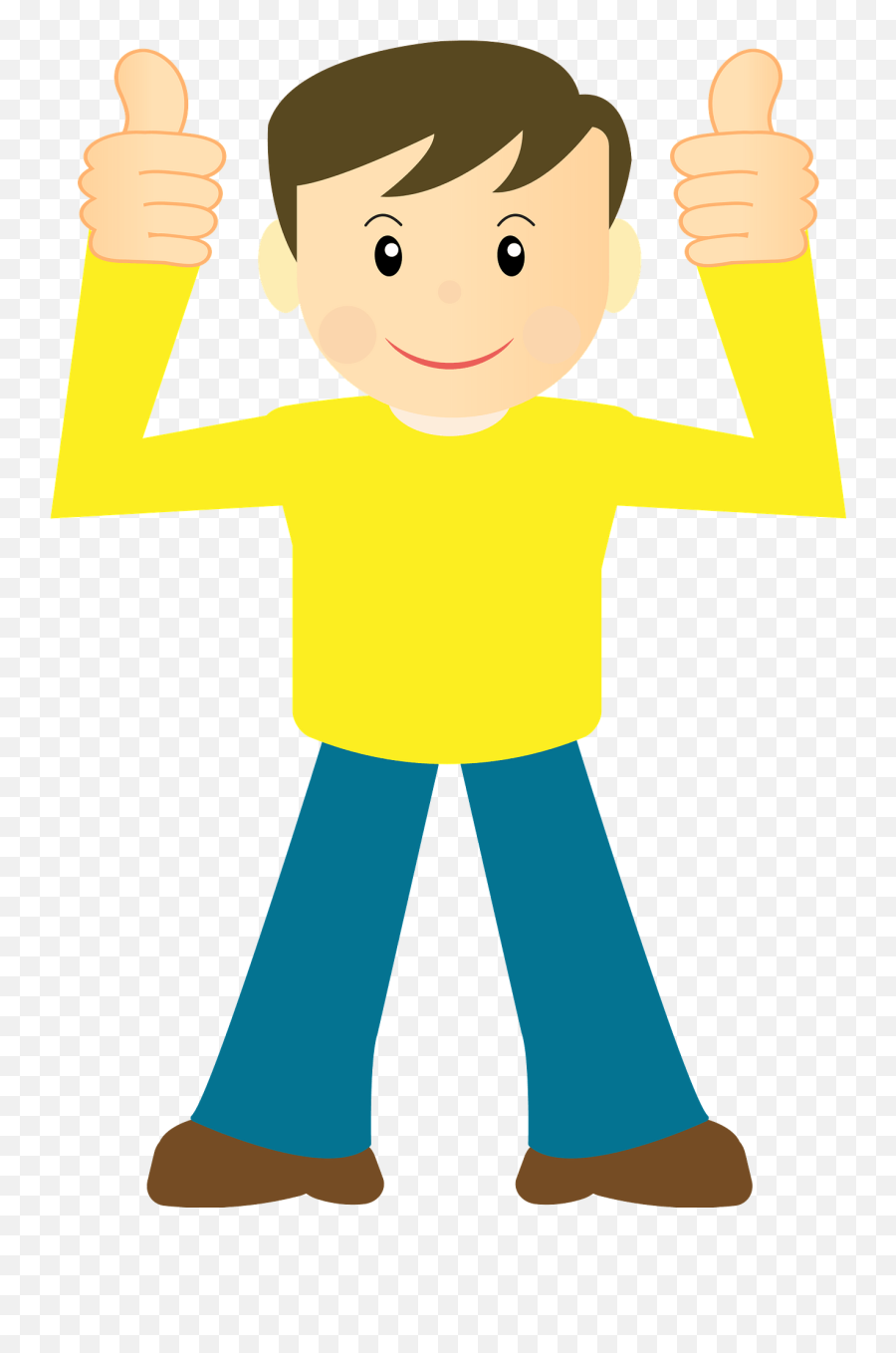 Man Is Giving Thumbs Up Clipart - Person Thumbs Up Clip Art Emoji,Thumbs Up Guy With Glasses Emoji